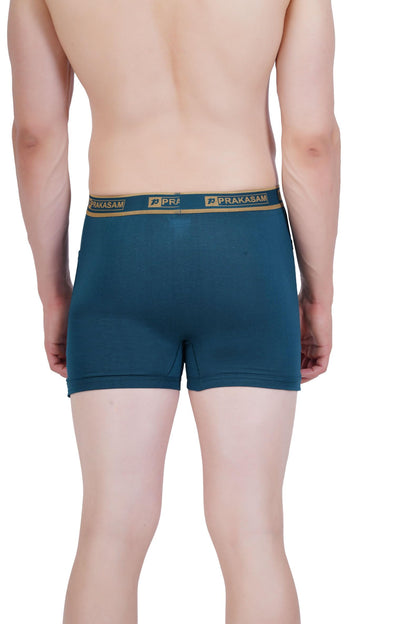 PRAKASAM COTTON -Marlow Mens 100% Pure Combed Cotton Outer Elastic Plain Trunks (Pack of 2)