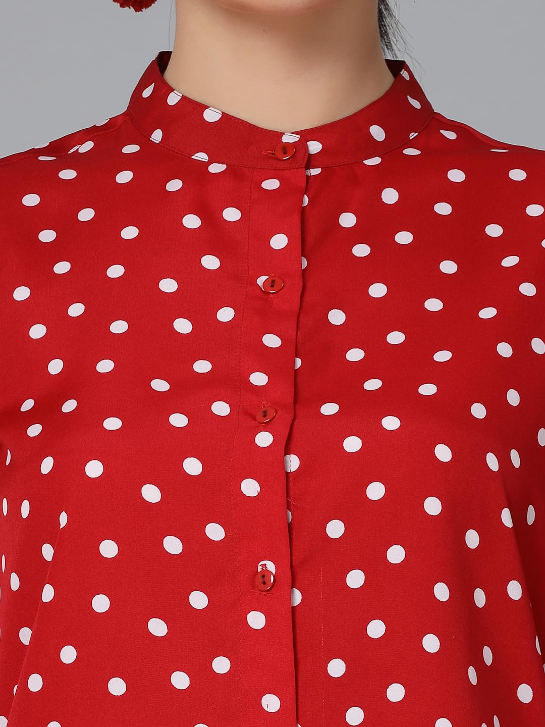 Style Quotient Women Smart Casual Polka Printed Shirt