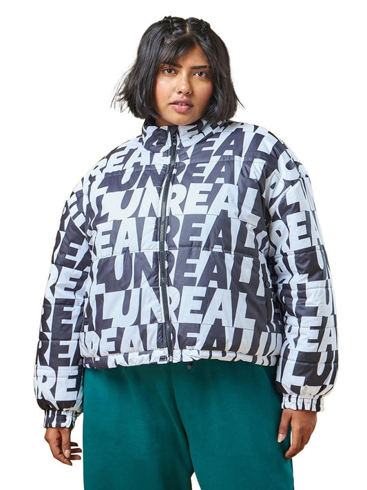 Bewakoof Womens Aop Oversized Plus Size Jacket_601646_White_3XL