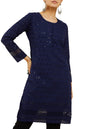 Soch Women Cotton Floral Blue Kurta