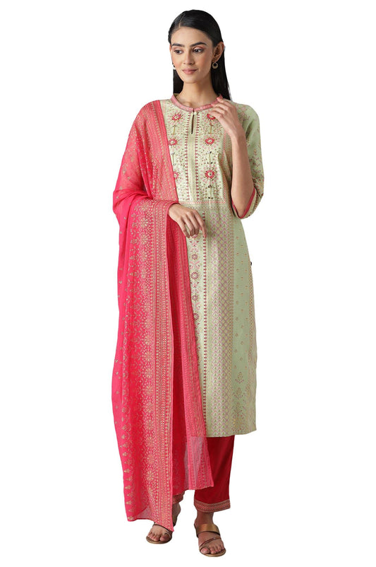 Aurelia Women's Rayon Kurta, Trouser & Dupatta