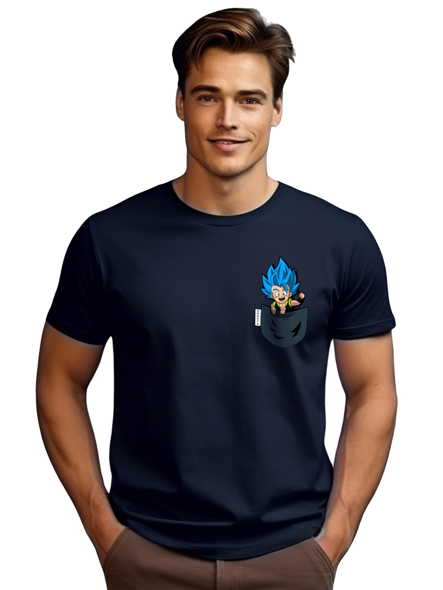 ADRO Tshirt for Men | Anime T Shirt for Men | 100% Cotton Tshirt | Graphic Printed T-Shirt | Chest Printed Tshirt | Gogeta Anime