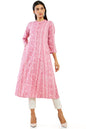 Soch Women Pink Rayon Printed A-Line Kurta