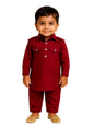 Vastramay Boys Pathani Khan Suit Set  Soft Cotton Fabric With Patiala Pyjama  Perfect For Holi & Eid