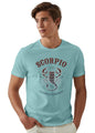 Peppyzone Mens Regular Fit T-Shirt (PZ-ZodiacScorpio6010_Sky Blue