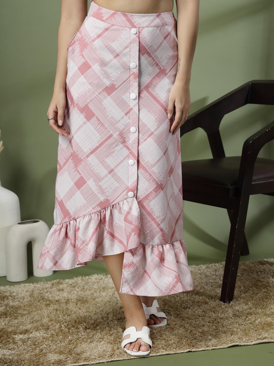 OOMPH! Long Skirts for Women Pink - msk212