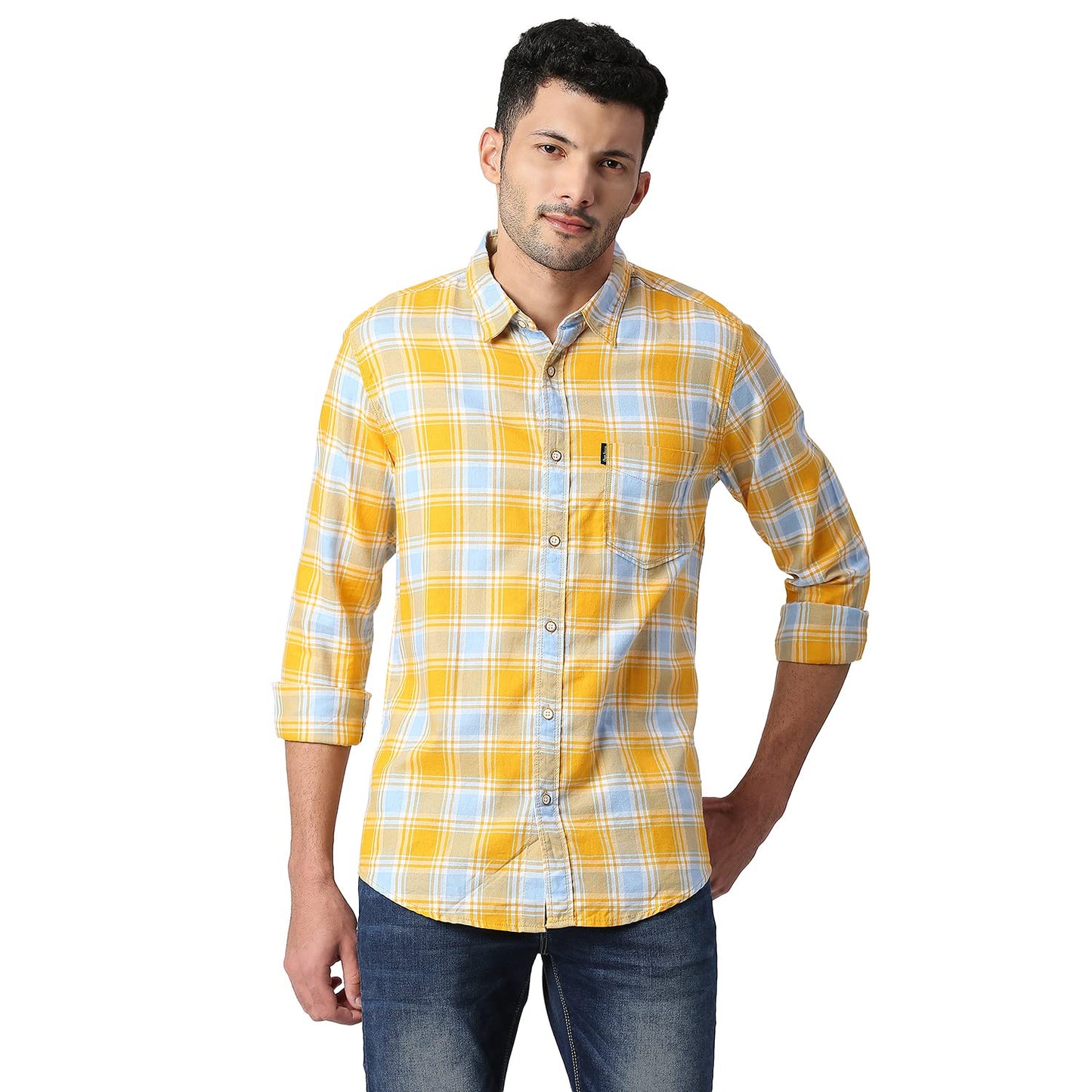 Pepe Jeans MenS Regular Fit Shirt (Pm308121043M_Yellow