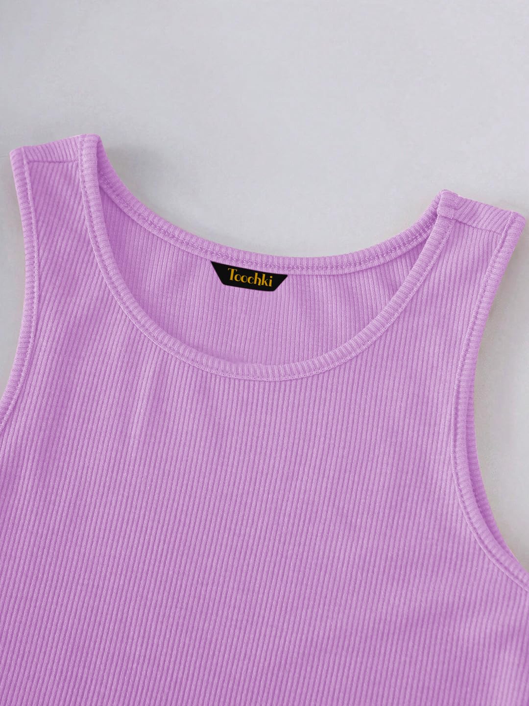 Toochki Tops for Woman | Spandex Top | Crop | Short | Western | for Jeans | Sleeveless | Stretchable | Purple