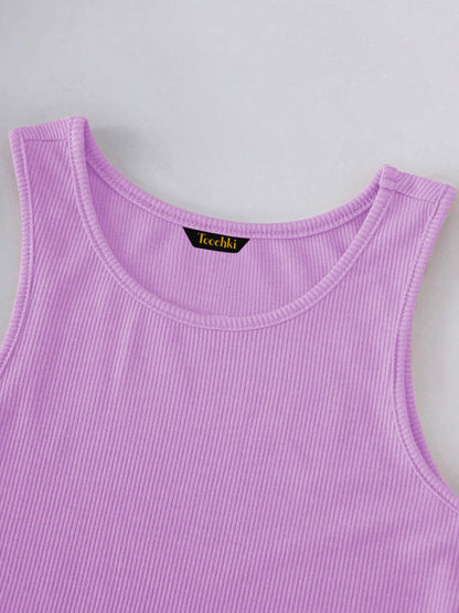 Toochki Tops for Woman | Spandex Top | Crop | Short | Western | for Jeans | Sleeveless | Stretchable | Purple
