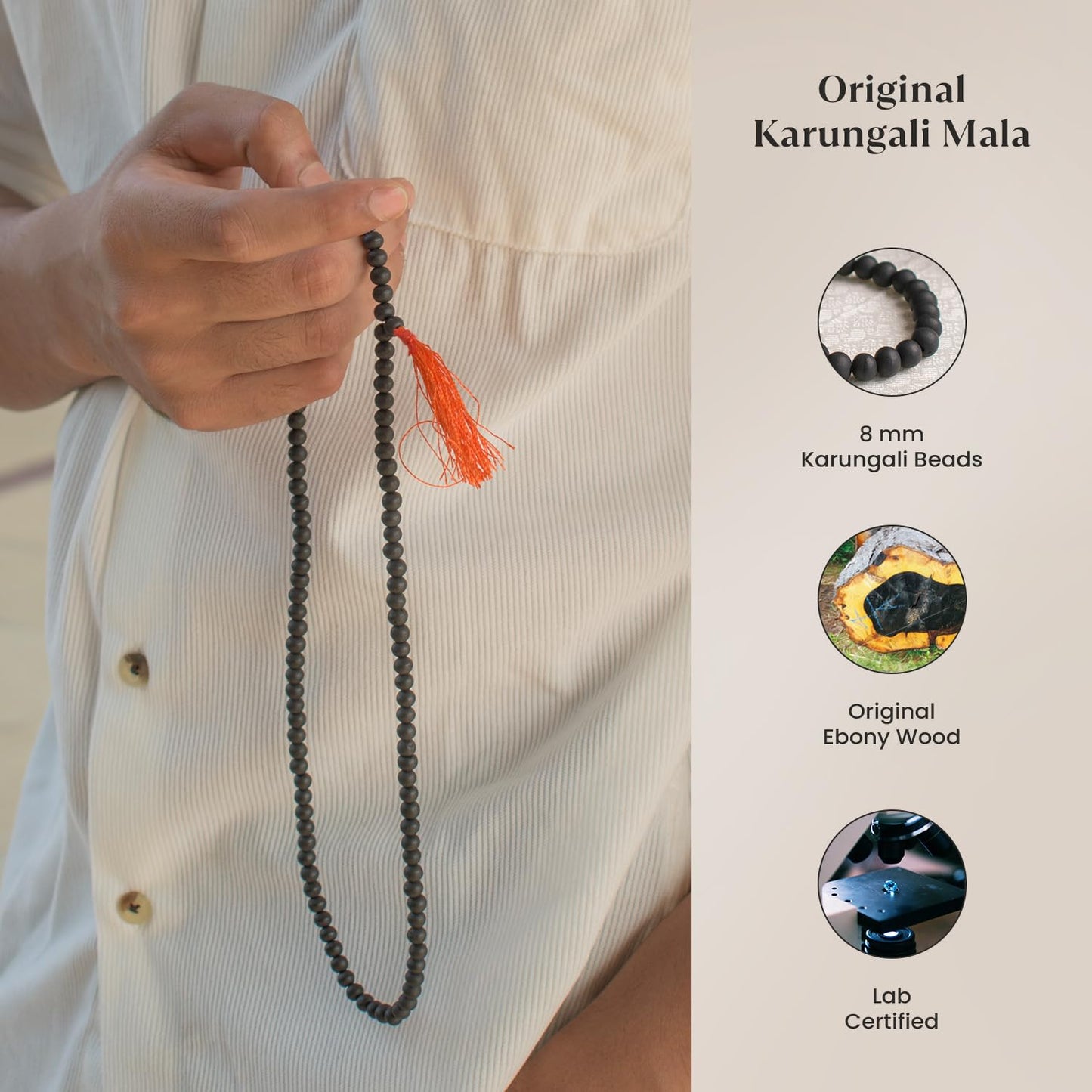 Astrotalk Karungali Malai Original 108 beads for Kids(6mm) | Lord Murugan Blessings & Mangal Dosha Protection | Mala for Peace, Power & Prosperity | Karungali Mala Original for Kids