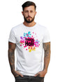 Peppyzone Mens Premium Cotton Happy Holi Printed Tshirt for Men Stylish - Trending T Shirts for Men | T-Shirt for Man | T Shirt