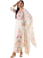 Fashion Basket WomenS Green Georgette Kurta Set With Dupatta