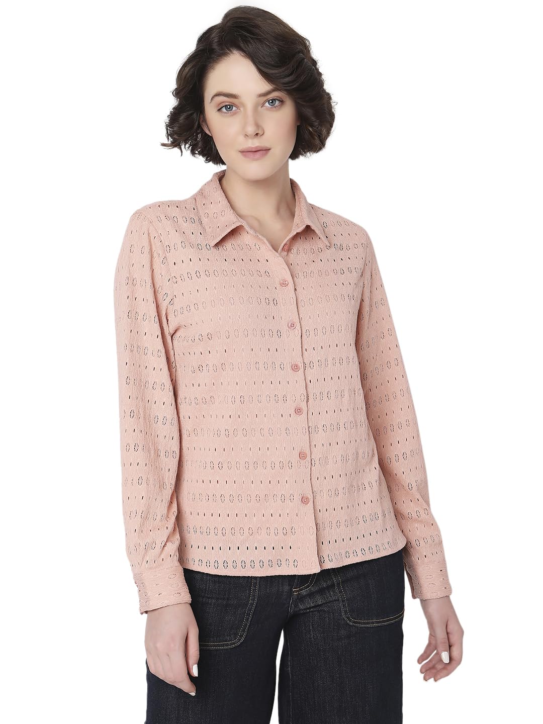 Vero Moda Regular Shirt (10299189_Misty Rose_L)