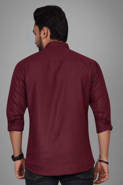 Besix MenS Cotton Solid Shirt With Spread Collared Full Sleeve Curved Hem Standard Tailored Fit Length | Shirts For Men Cotton