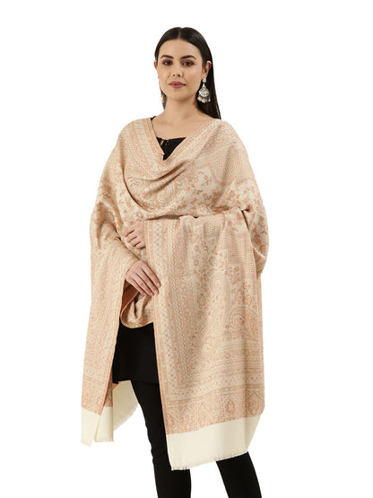 Pashmoda Women Aaraish Kashmiri Royal Paisley Design Jamawar Shawl (Size: 101 X 203 Cms)