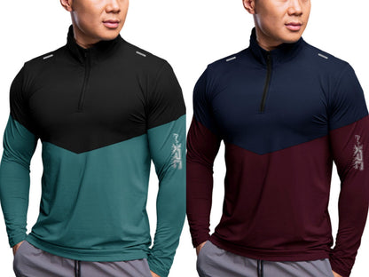 Noble Monk MenS Active Wear Regular Fit T Shirt |Full Sleeves |Casual T-Shirt For Men