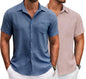 Lymio Casual Regular Fit Shirt For Men || Regular Fit || Stylish || Men Shirt (Available In Combo Packs) (Resort-Slub-Blue-Pink-