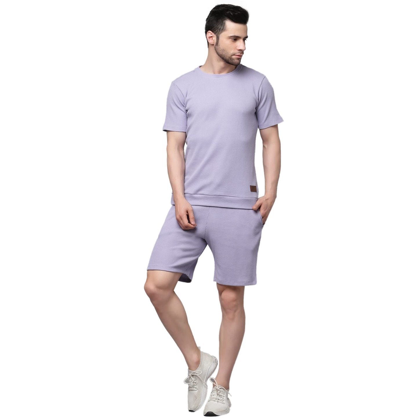 Rigo Waffle Knit Self Textured Co-Ord Set For MenS | Night Suit Set For MenS | Lounge-Wear Nightdress Pajama Set For MenS | N