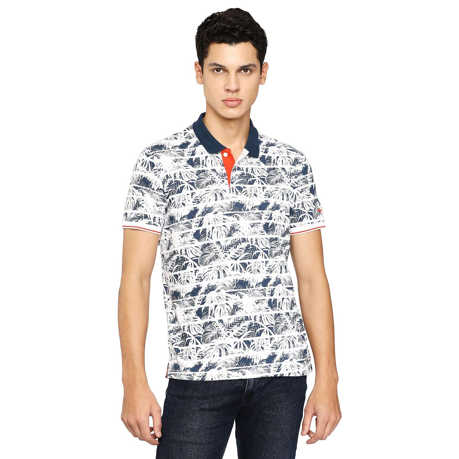 Pepe Jeans MenS Printed Regular Fit T-Shirt (Pm542057 White And Blue