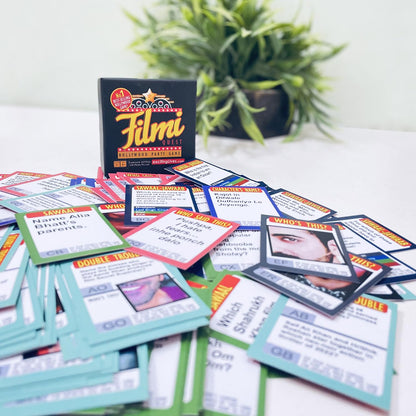 exciting Lives Bollywood Movie Party Game - Fun Cardboard Game for Adults & Kids, Medium Size, Red, Model 3063