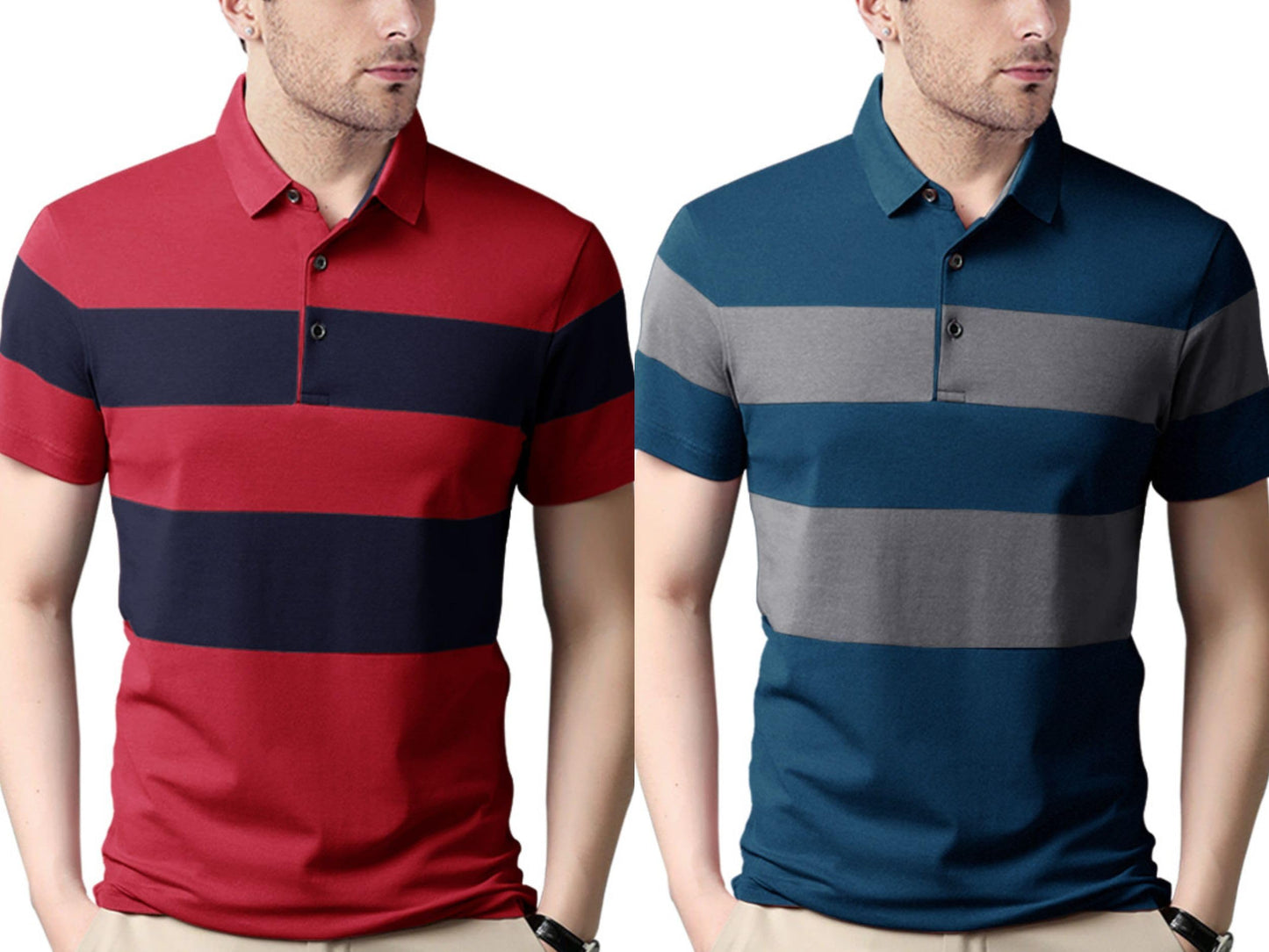 Nobel Monk MenS Regular Fit Polo T Shirt |Half Sleeves |Collar Tshirts |Casual T-Shirt For Men