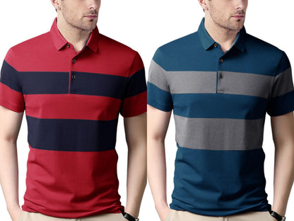 Nobel Monk MenS Regular Fit Polo T Shirt |Half Sleeves |Collar Tshirts |Casual T-Shirt For Men