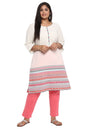 Aurelia WomenS Cotton Natural Geometric Round Neck Straight Kurta_21Aua11860-701553_4Xl