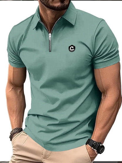 Noble Monk MenS Regular Fit Polo T Shirt |Half Sleeves |Collar Tshirts | Casual T-Shirt Malachite Green