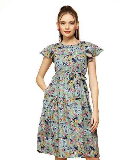 Oomph! WomenS Western & Fusion Wear Western Dresses For Women Blue - Md805