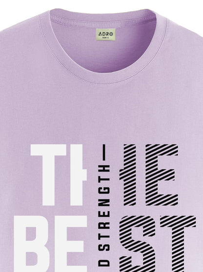 ADRO Motivational Quote Printed T-Shirt for Men - 100% Cotton, Regular Fit, Soft Breathable Fabric | RN23-M-BEST-PU