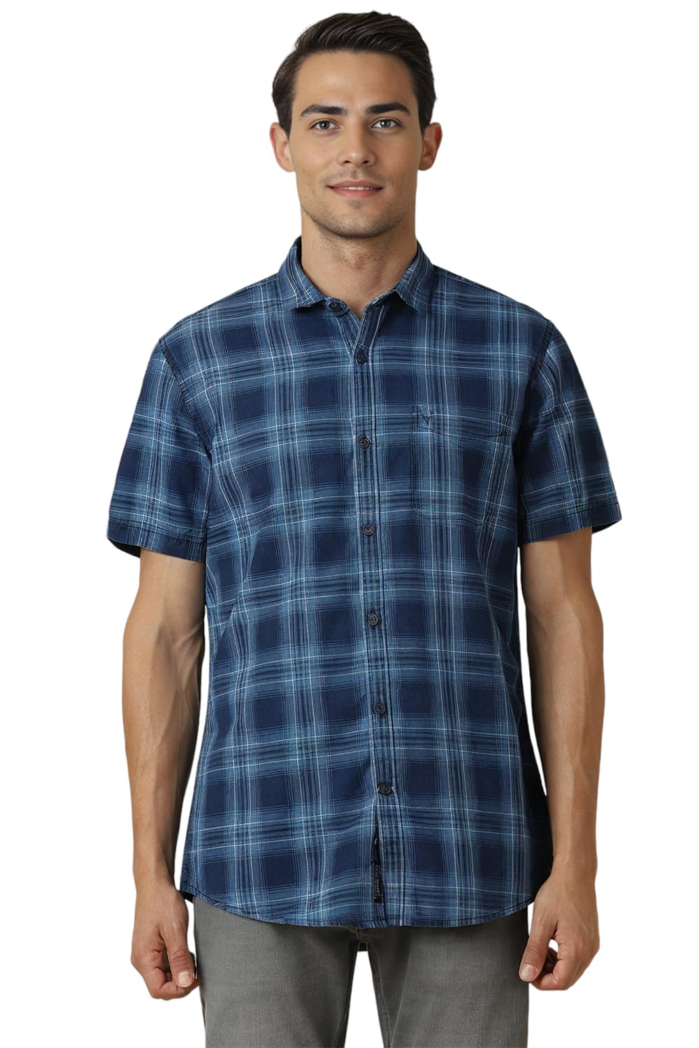 Allen Solly Men Regular Fit Casual Half Sleeve Short Sleeve Shirt