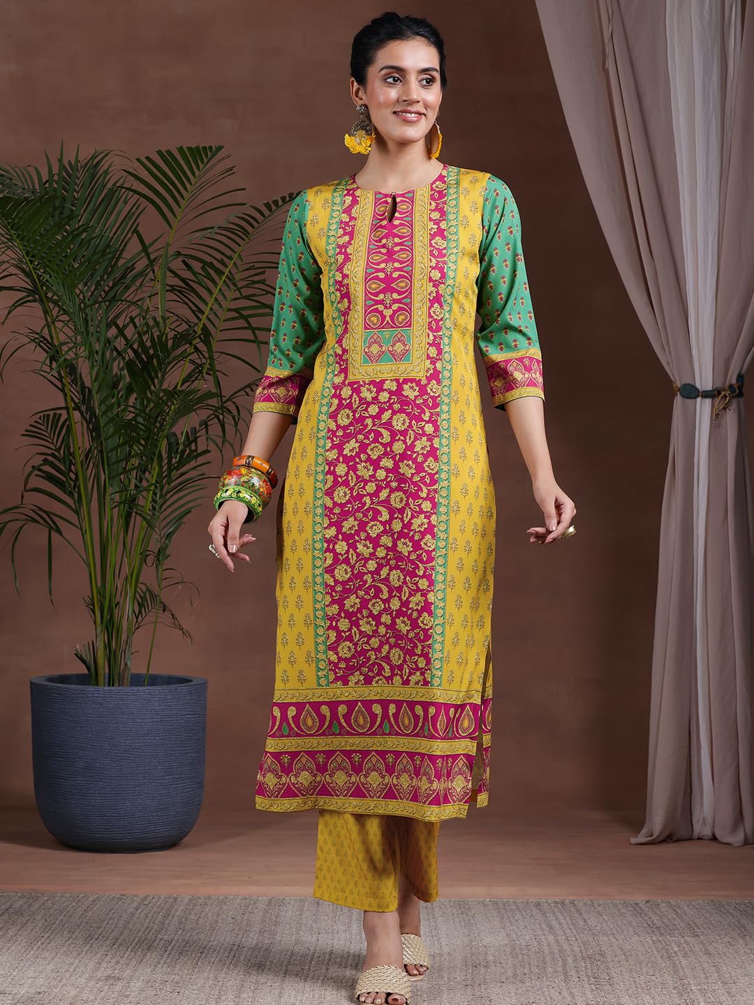 Libas WomenS Poly Crepe Kurta Set (36999