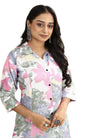 Kesudi A Line Dresses For Women Western Rayon Floral One Piece Dress For Women | Stylish Flared Roll Tab Sleeve | Knee Length Mi