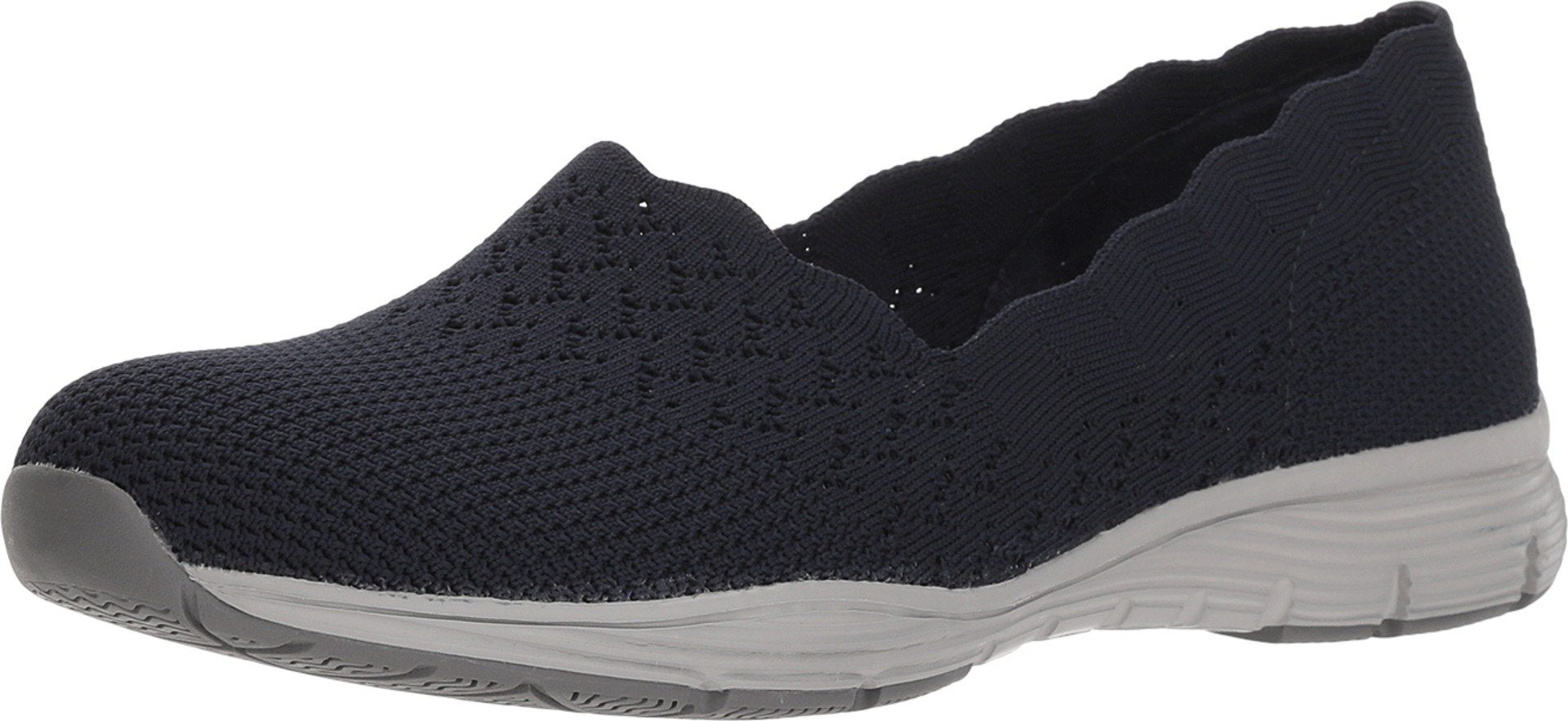 Skechers Women Modern Comfort Seager Stat Scalloped Collar Engineered Skech Knit Slip-On Classic Fit Loafers