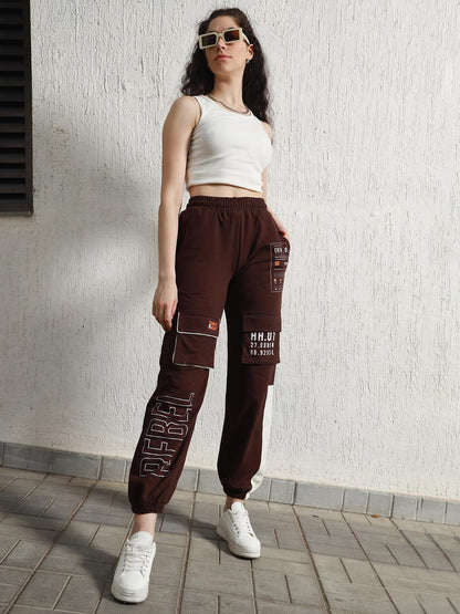 Hubberholme Women Brown Smart Casual Summer Cotton Regular Fit Solid Trousers_30