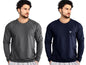 Noble Monk MenS Regular Fit T Shirt (Combo Pack Of 2) |Full Sleeves |Round Neck |Casual Tshirt For Men