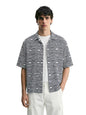 The Indian Garage Co Mens Boxy Cutaway Collar Half Sleeves Character Street Shirt