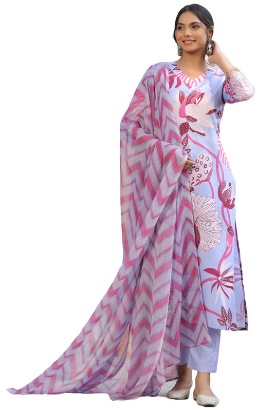 ANNI DESIGNER Organza Women Kurta Pant With Dupatta