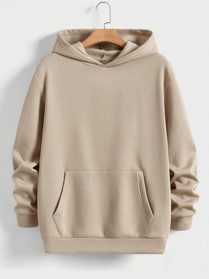 TAGAS Mens Hoodie with Slogan & Wave Print, Kangaroo Pocket and Drawstring Detail || Fleece Regular Fit Sweatshirt || Men Hoodi