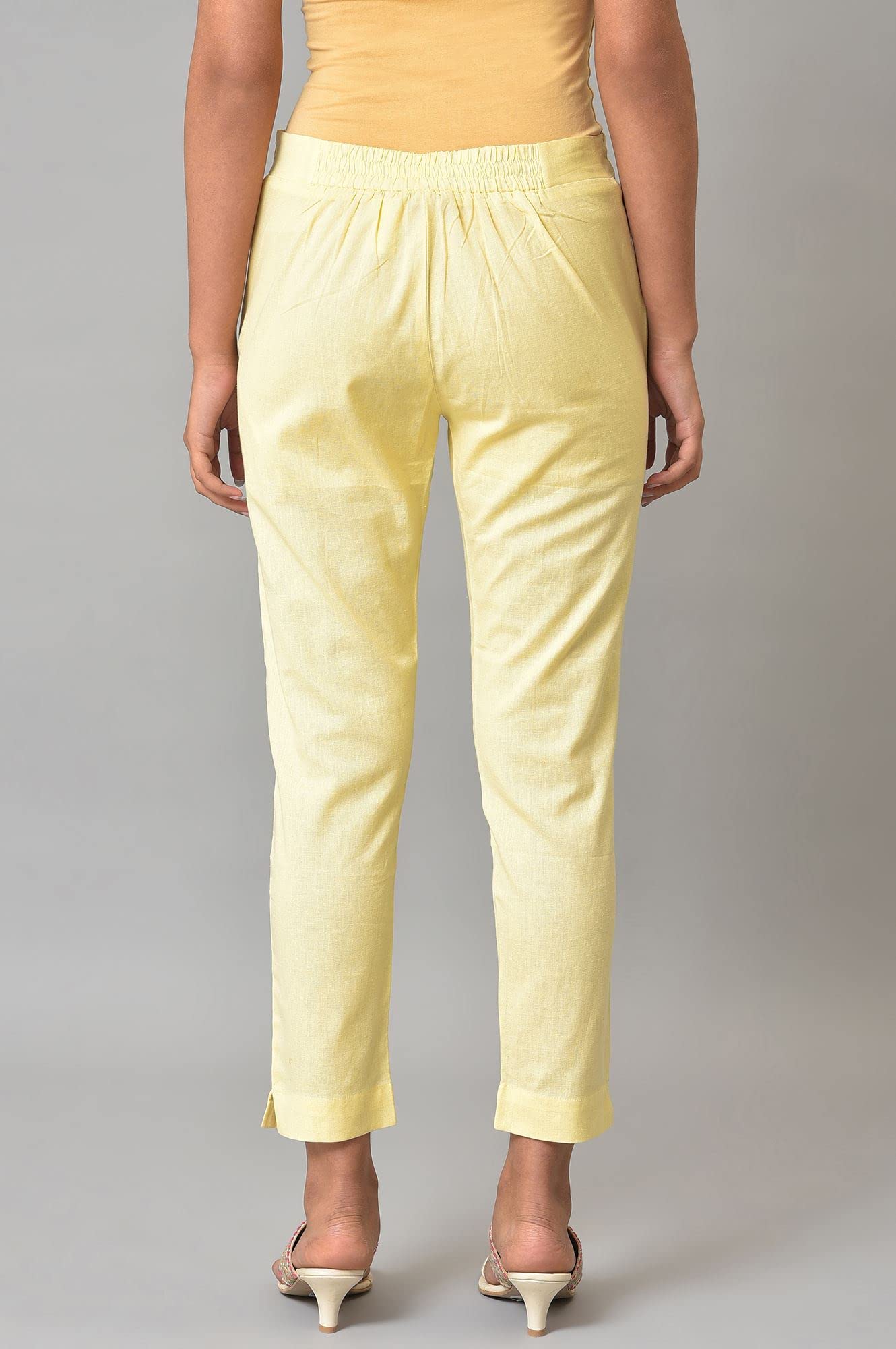 W Cotton Blend Strechable Slim Pants for Women | Cotton Blend Slim Pants for Women | Trousers for Women | W for Woman