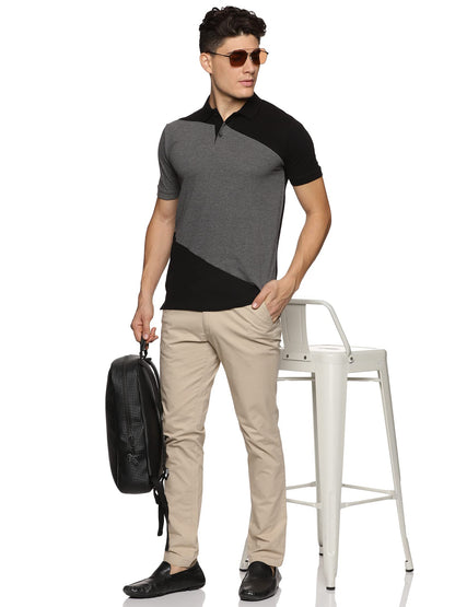 ADRO Premium Cotton Multicolor Polo T-Shirt for Men (PN23-S2-BLDG_Black)