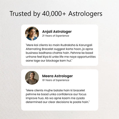 Astrotalk Divya Rudraksha Karungali Bracelet | Original 5 Mukhi Rudraksha and Karungali Beads| Shields From Evil Eye, Brings Peace & Focus | Bracelet for Man and Woman | Gift for Man & Woman