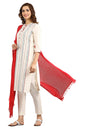 Aurelia Women Ecru Band Collar Cotton Kurta_22Fea10986-500992_2Xl