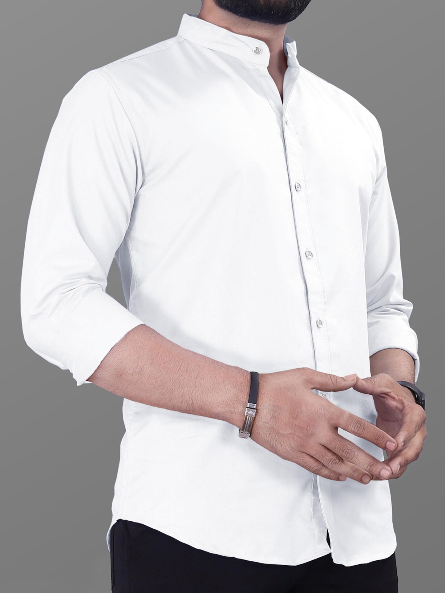 Noble Monk MenS Regular Fit Formal Shirt |Full Sleeve MenS Shirt White