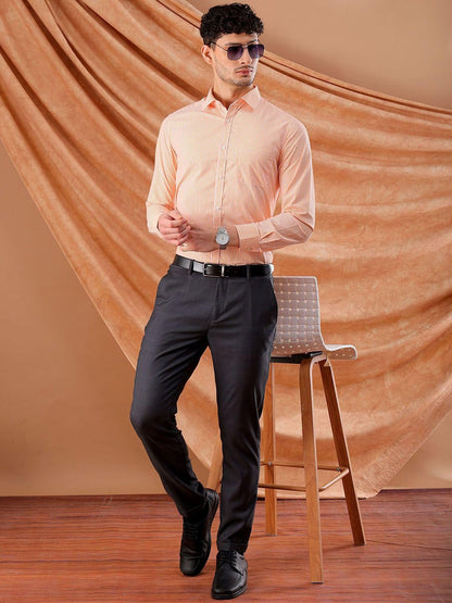 The Indian Garage Co Mens Slim Fit Shirt (0424-SHFRST-02-04_Orange
