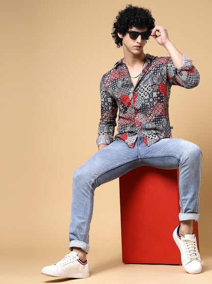 Rigo Rayon Printed Shirts for Men | Full Sleeves Hawaiian Regular Fit Mens Shirt | Casual Shirt | Beach | Party | Outing Wear S