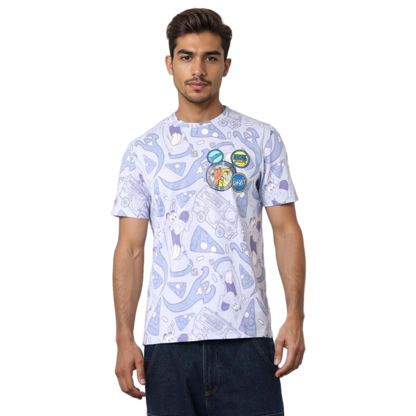 The Indian Garage Co Mens Warner Bros. Collection Slim Fit Scooby Doo Crew Neck T-Shirt