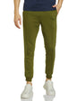 The Indian Garage Co Men Slim Fit Solid Mid-Rise Knitted Joggers Green