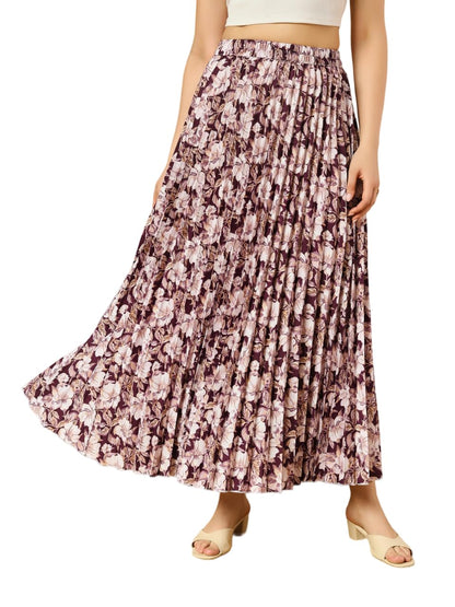 Kzully Crepe Western WomenS Skirts Purple
