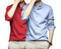 Deelmo Combo Of MenS Stylish Solid Satin Casual Shirt For Men Full Sleeves| Poly Satin Silk Shirt Pack Of 2 Red-Sky